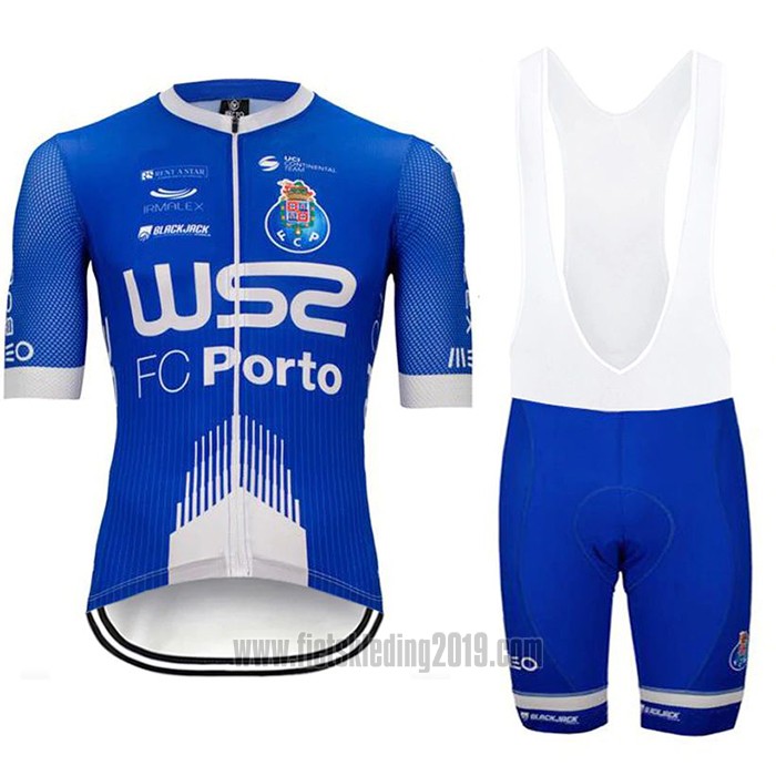 2020 Fietskleding W52-fc Porto Blauw Wit Korte Mouwen en Koersbroek